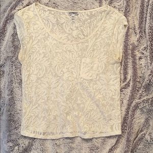 Express Sheer White Top
